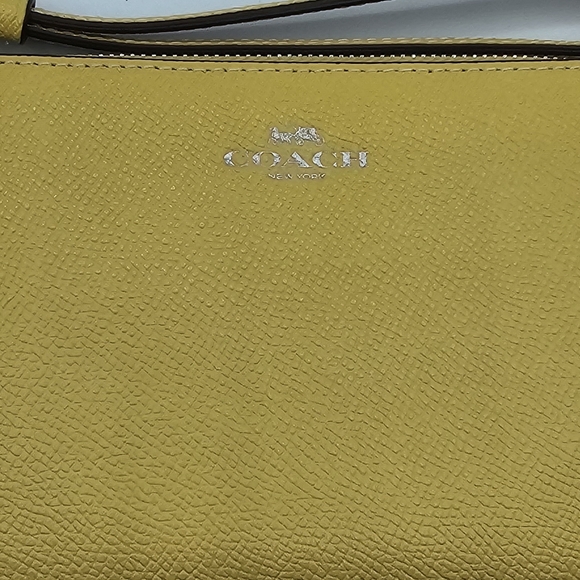 Coach Retro Yellow Corner Zip Wristlet - Picture 3 of 8